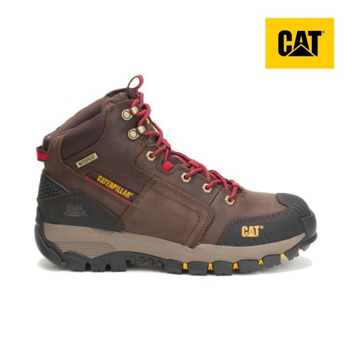 CAT Navigator Waterproof Men's Work Boots Dark Brown (AU D-364) Australia